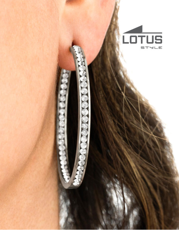 LOTUS STYLE WOMEN'S STAINLESS STEEL EARRINGS 